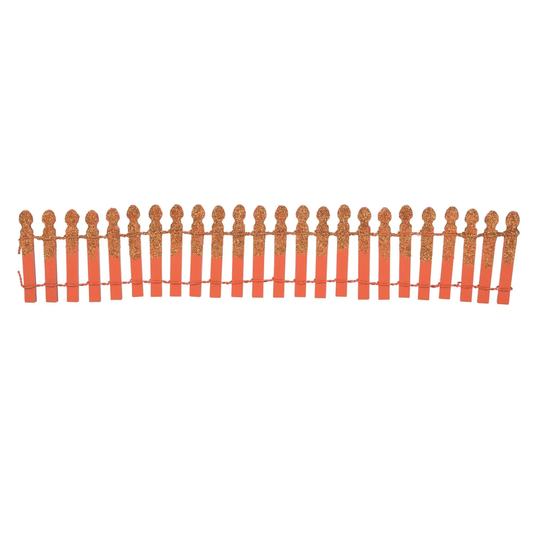 Pumpkin Orange Glitter Fence